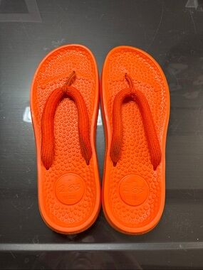 Men’s AllBirds Orange Flip-Flop Sandals sugarcane eco slides size 12 rare